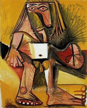 パブロ・ピカソ Painting - 男性の立っているヌード 1971 年キュビズム パブロ・ピカソ